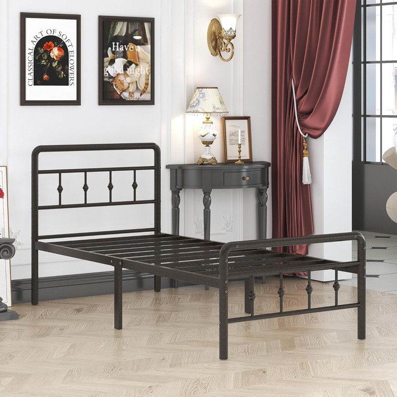Ebern Designs 18 Inch Twin XL Bed Frames with Headboard and Footboard Heavy Duty Metal Twin XL Wayfair